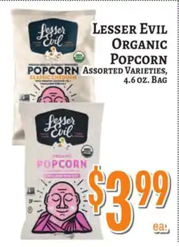 Trade Fair Supermarket LESSER EVIL ORGANIC POPCORN offer