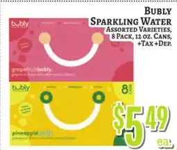 Trade Fair Supermarket BUBLY SPARKLING WATER offer