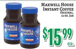 Trade Fair Supermarket MAXWELL HOUSE INSTANT COFFEE offer
