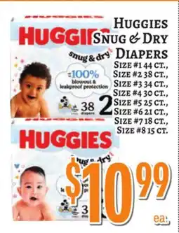 Trade Fair Supermarket HUGGIES SNUG & DRY DIAPERS offer