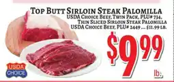 Trade Fair Supermarket TOP BUTT SIRLOIN STEAK PALOMILLA offer
