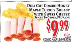 Trade Fair Supermarket DELI CUT COMBO HONEY MAPLE TURKEY BREAST WITH SWISS CHEESE offer