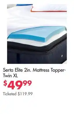 Boscov's Serta Elite 2in. Mattress Topper- Twin XL offer