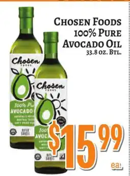 Trade Fair Supermarket CHOSEN FOODS 100% PURE Avocado Oil offer