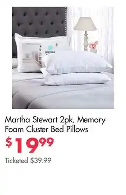 Boscov's Martha Stewart 2pk. Memory Foam Cluster Bed Pillows offer