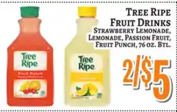 Trade Fair Supermarket TREE RIPE FRUIT DRINKS offer