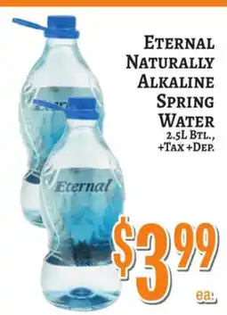 Trade Fair Supermarket ETERNAL NATURALLY ALKALINE SPRING WATER offer
