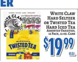Trade Fair Supermarket WHITE CLAW HARD SELTZER OR TWISTED TEA HARD ICED TEA offer
