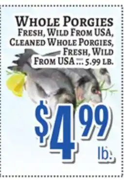 Trade Fair Supermarket WHOLE PORGIES offer