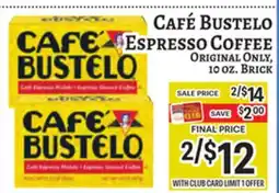 Trade Fair Supermarket CAFÉ BUSTELA Espresso Coffee offer