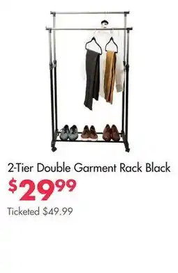 Boscov's 2-Tier Double Garment Rack Black offer