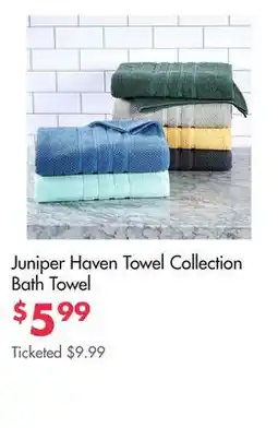 Boscov's Juniper Haven Towel Collection Bath Towel offer