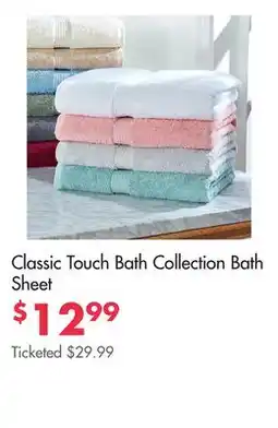 Boscov's Classic Touch Bath Collection Bath Sheet offer