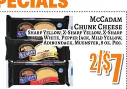 Trade Fair Supermarket McCADAM CHUNK CHEESE offer