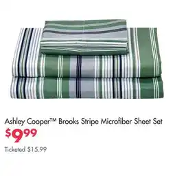 Boscov's Ashley Cooper Brooks Stripe Microfiber Sheet Set offer