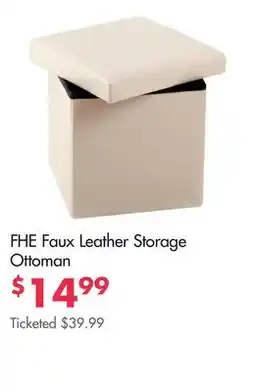Boscov's FHE Faux Leather Storage Ottoman offer