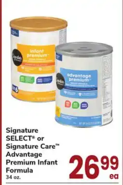 ACME Signature SELECT or Signature Care Advantage Premium Infant Formula offer