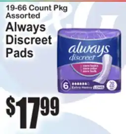 SuperFresh Always Discreet Pads offer