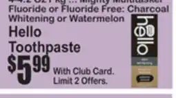 SuperFresh Hello Toothpaste offer
