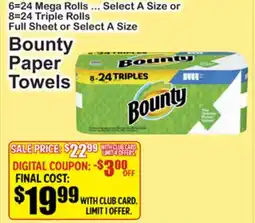 SuperFresh Bounty Paper Towels offer