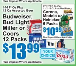 SuperFresh Budweiser, Bud Light, Miller or Coors offer