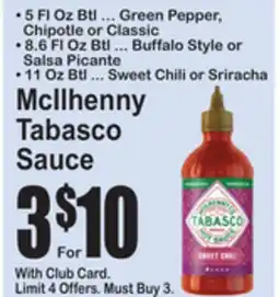 SuperFresh McIlhenny Tabasco Sauce offer