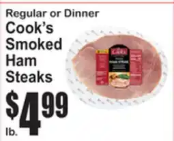 SuperFresh Regular or Dinner Cook's Smoked Ham Steaks offer