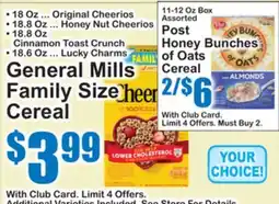 SuperFresh General Mills Family Size Cereal offer