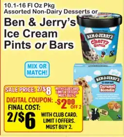 SuperFresh Ben & Jerry's Ice Cream Pints or Bars offer