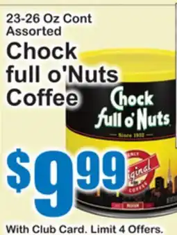 SuperFresh Chock full o'Nuts Coffee offer