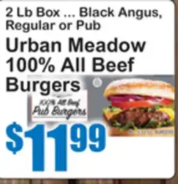 SuperFresh Urban Meadow 100% All Beef Burgers offer