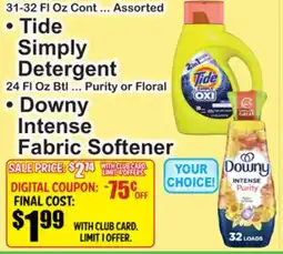 SuperFresh • Tide Simply Detergent • Downy Intense Fabric Softener offer