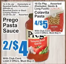 SuperFresh Prego Pasta Sauce offer