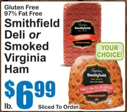 SuperFresh Smithfield Deli or Smoked Virginia Ham offer