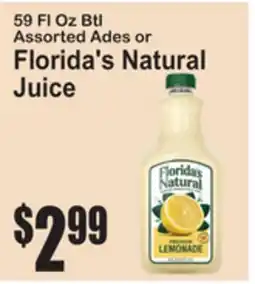SuperFresh 59 Fl Oz Btl Assorted Ades or Florida's Natural Juice offer