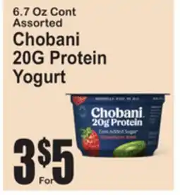 SuperFresh Chobani 20G Protein Yogurt offer