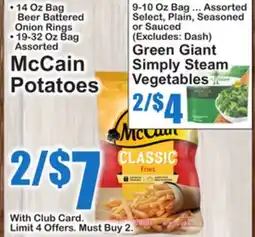 SuperFresh McCAIN Potatoes offer