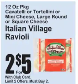 SuperFresh Italian Village Ravioli offer