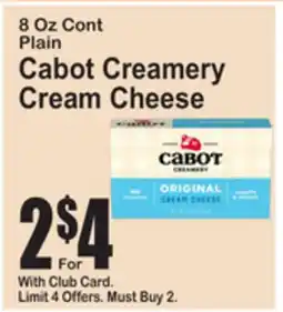 SuperFresh Cabot Creamery Cream Cheese offer