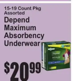 SuperFresh Depend Maximum Absorbency Underwear offer