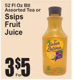 SuperFresh 52 Fl Oz Btl Assorted Tea or Ssips Fruit Juice offer