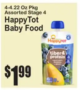 SuperFresh 4-4.22 Oz Pkg Assorted Stage 4 HappyTot Baby Food offer