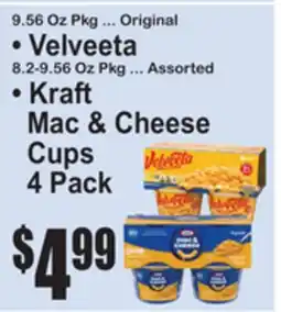 SuperFresh • Velveeta 9.56 Oz Pkg ... Original • Kraft Mac & Cheese Cups offer