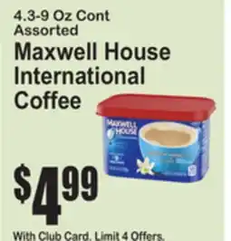 SuperFresh Maxwell House International Coffee offer