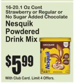 SuperFresh Nesquik Powdered Drink Mix offer