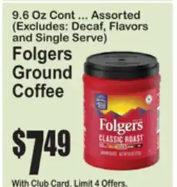 SuperFresh Folgers Ground Coffee offer