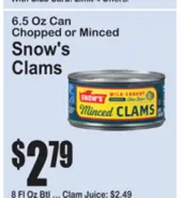 SuperFresh Snow's Clams offer