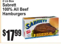 SuperFresh Sabrett 100% All Beef Hamburgers offer