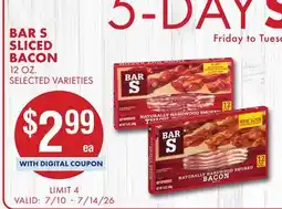 Smart & Final BAR S SLICED BACON offer