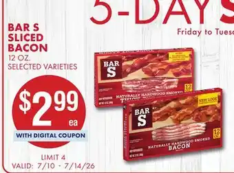 Smart & Final BAR S SLICED BACON offer